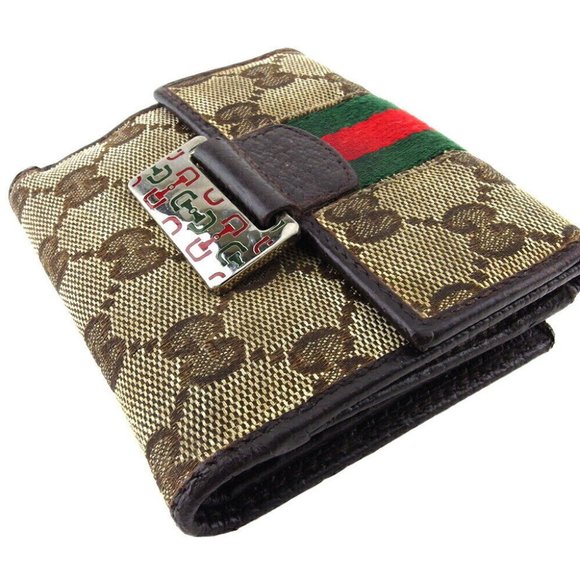 Authenticity guaranteed USED GUCCI  Wallet GG Canvas Beige Canvas x Leather - Picture 4 of 11